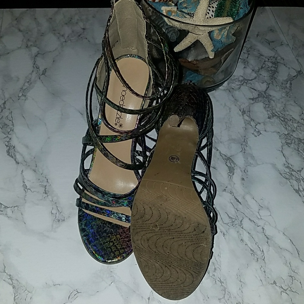 Multi-Color Python Strapy Sandal - image 4
